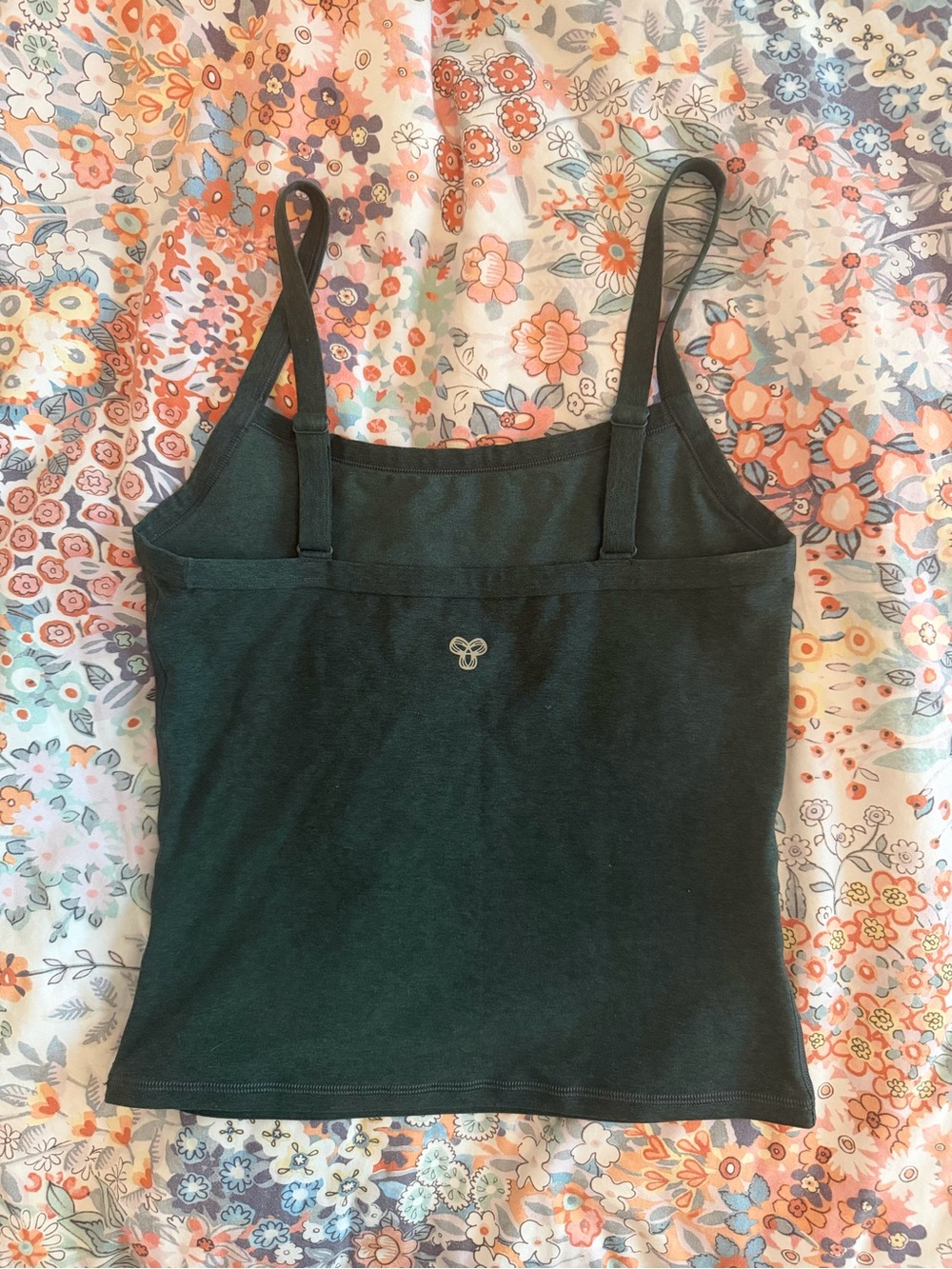 Aritzia Dark Green Spaghetti Strap Cami Tank